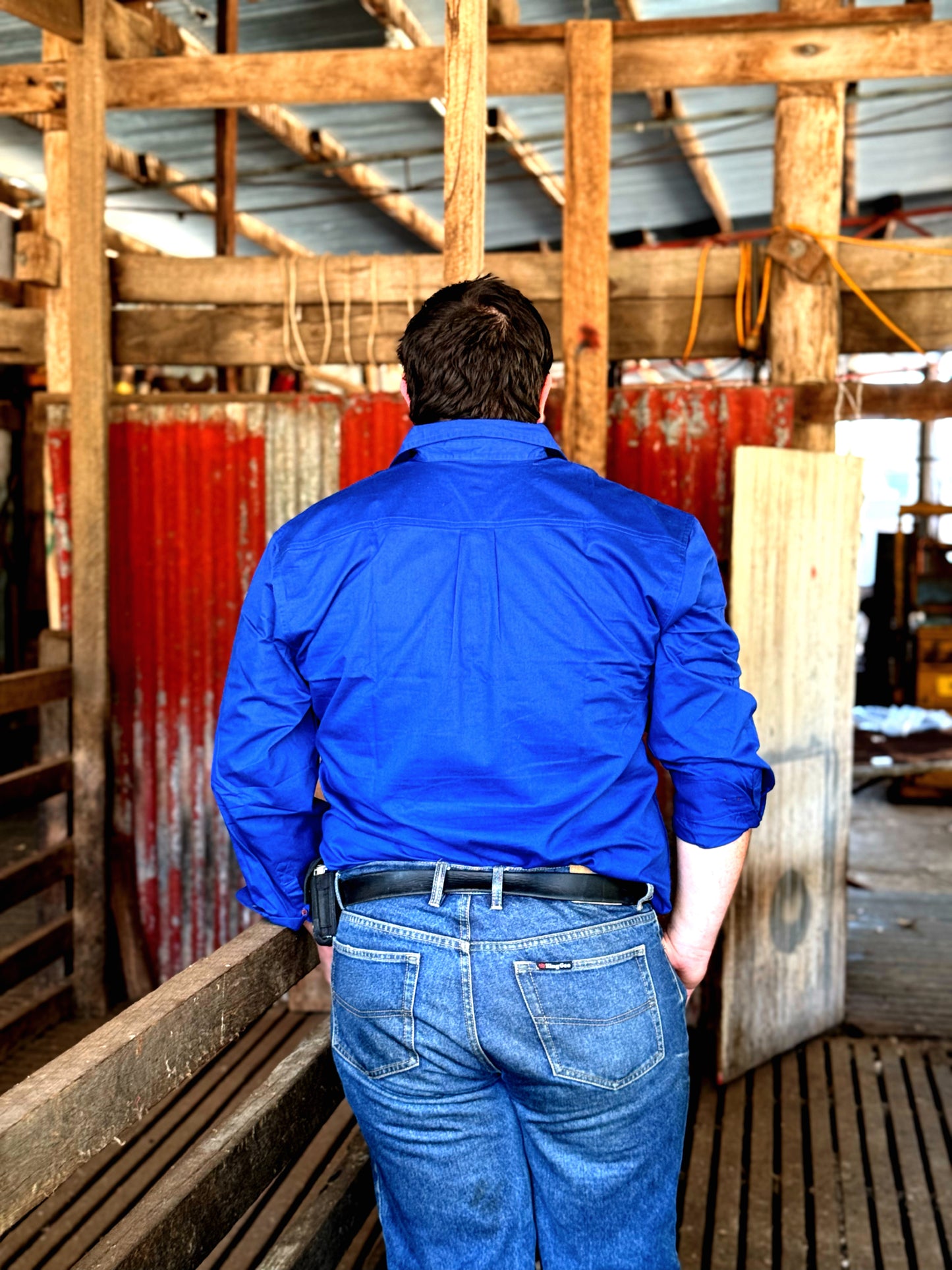 Men’s Deep Blue Work Shirt