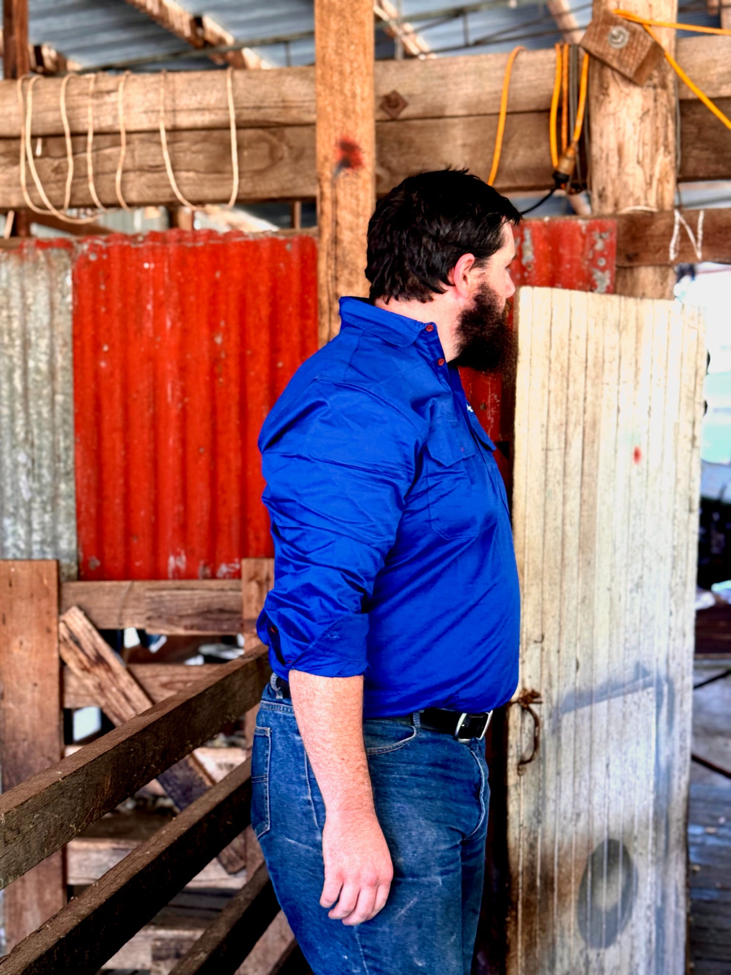Men’s Deep Blue Work Shirt