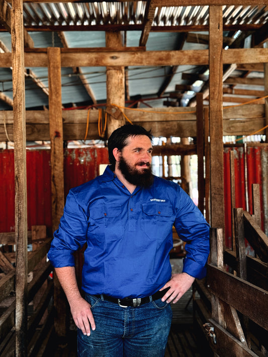 Men’s Deep Blue Work Shirt