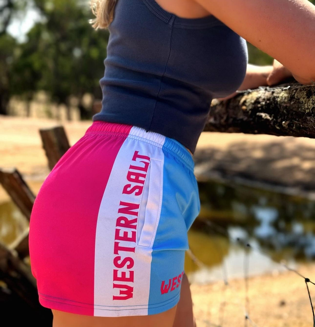 Pink Sky Football Shorts